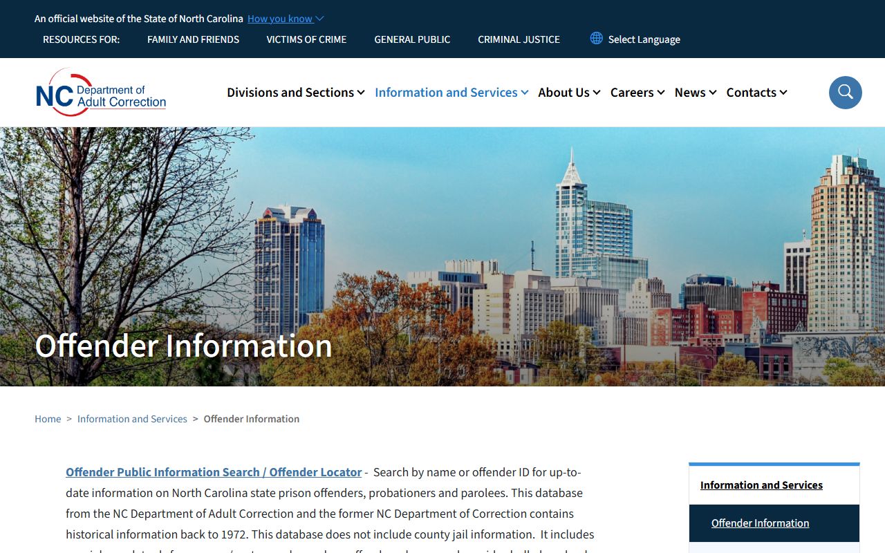 Chatham County arrest records and NC DAC statewide offender search