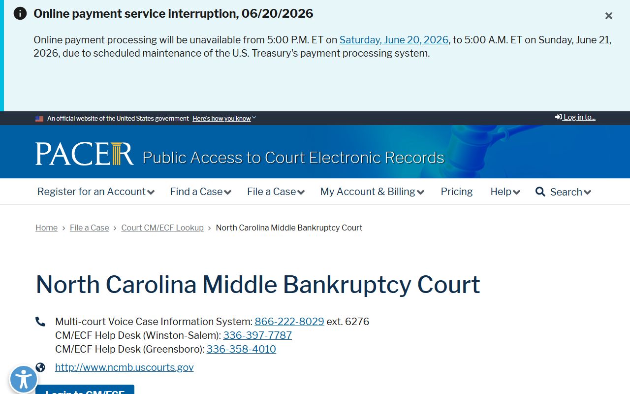 Chatham County Superior Court records bankruptcy CM ECF lookup source