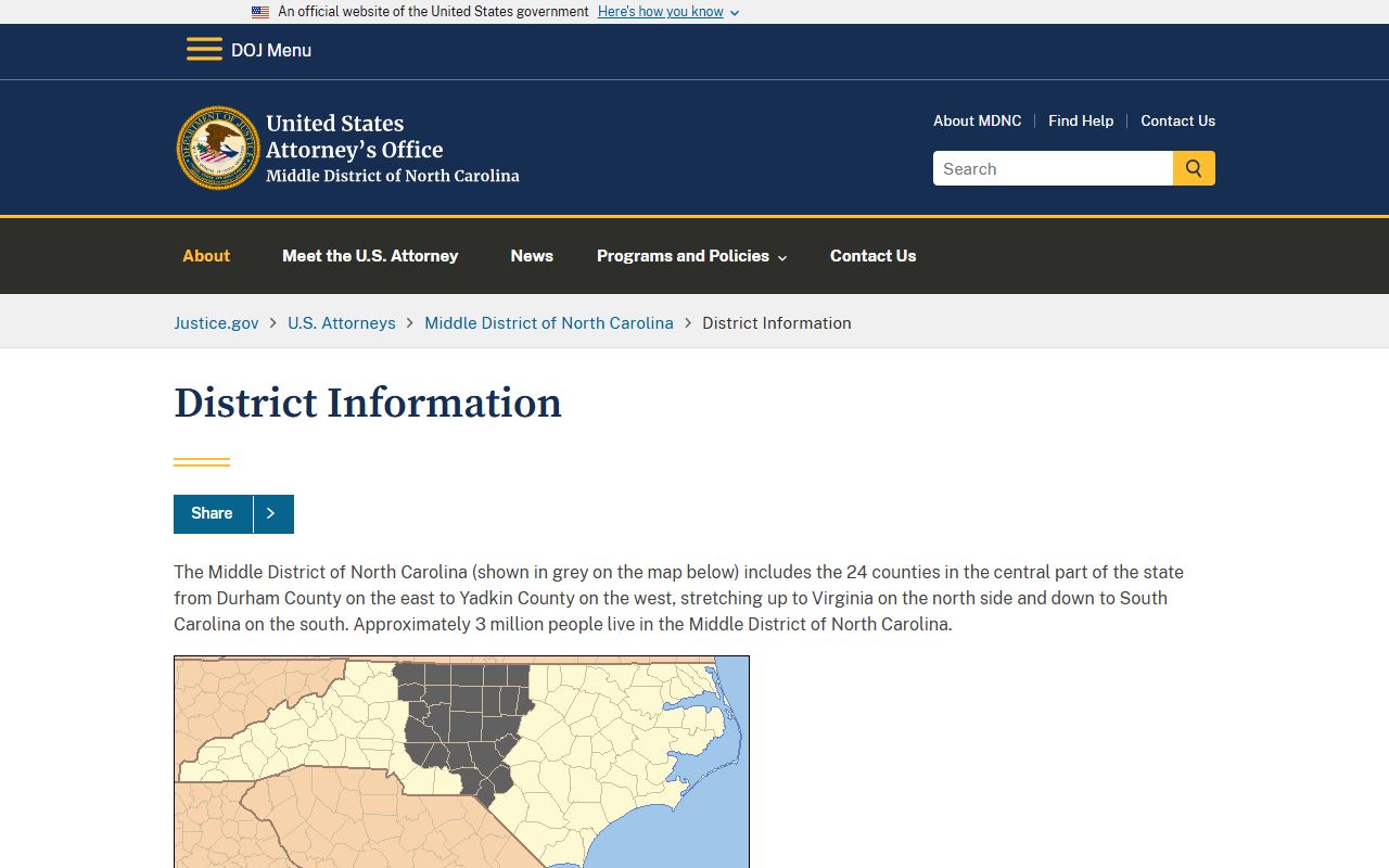Chatham County Superior Court records U.S. Attorney Middle District source