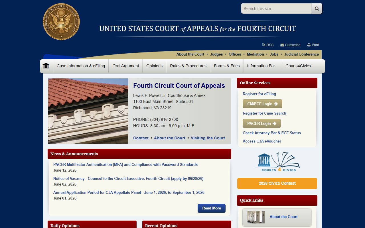Chatham County Superior Court records Fourth Circuit federal appeals source