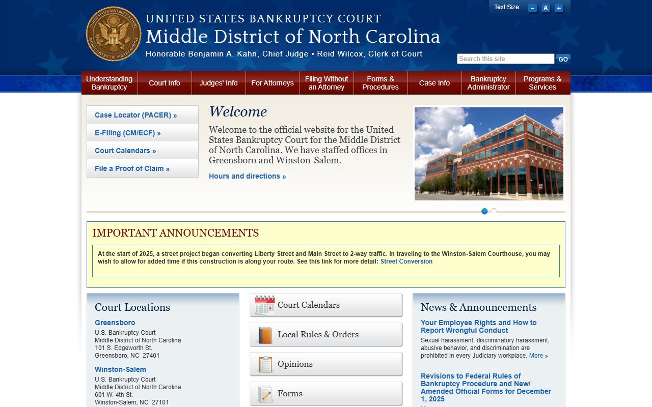 Chatham County Court records U.S. Bankruptcy Court Middle District source