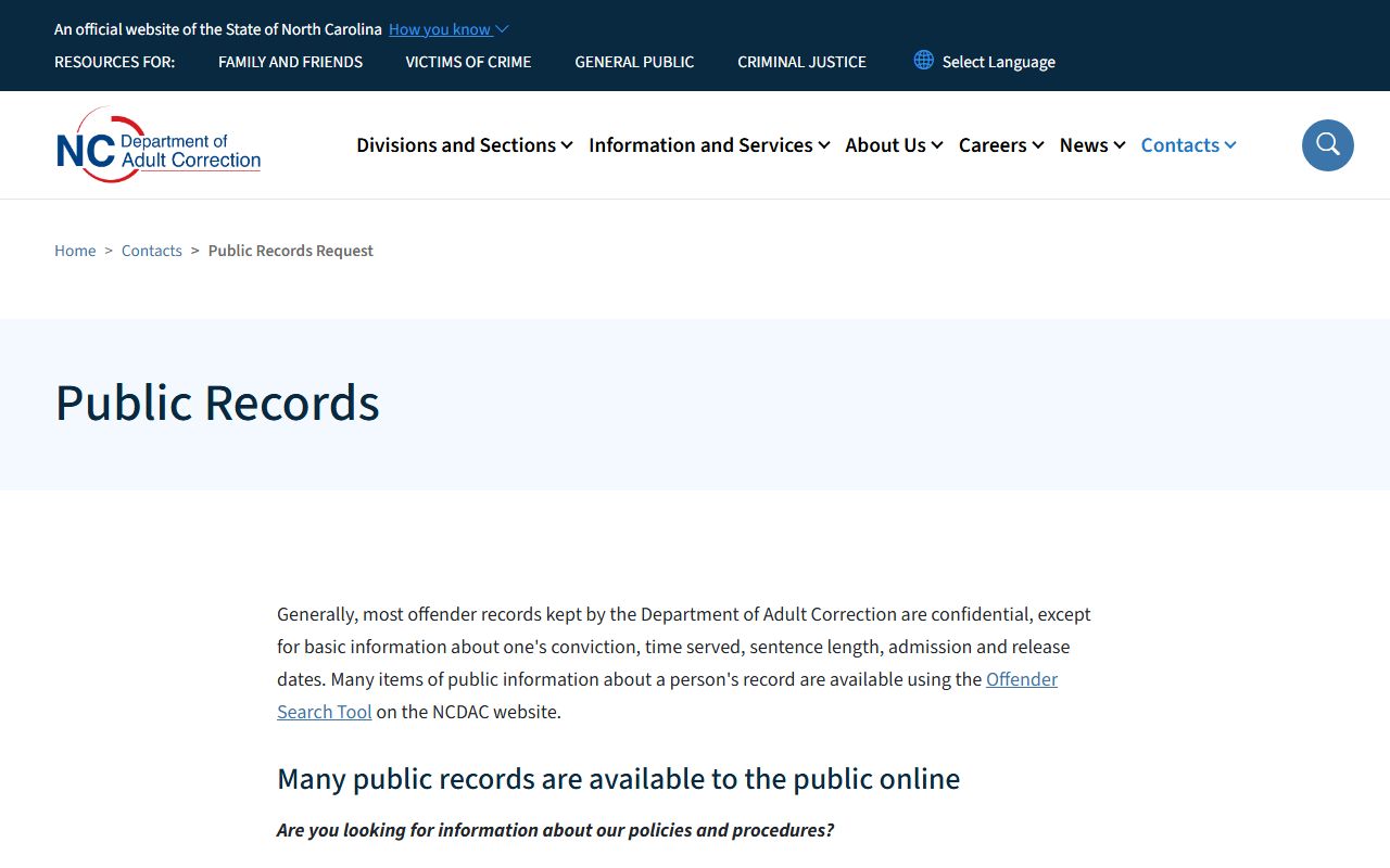 Chatham County inmate records and NC DAC public records
