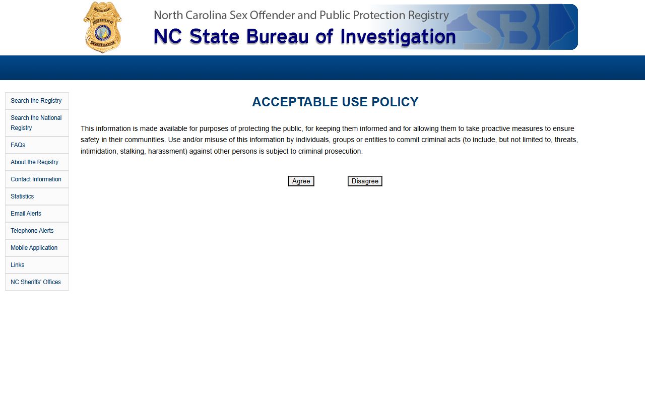 Chatham County inmate search and North Carolina SBI sex offender registry