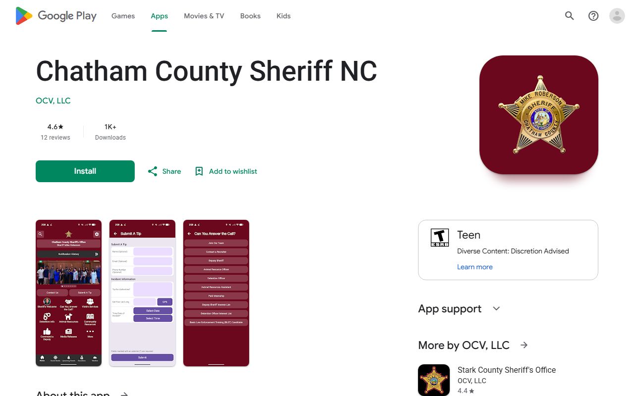 Chatham County warrant records and Sheriff app on Google Play